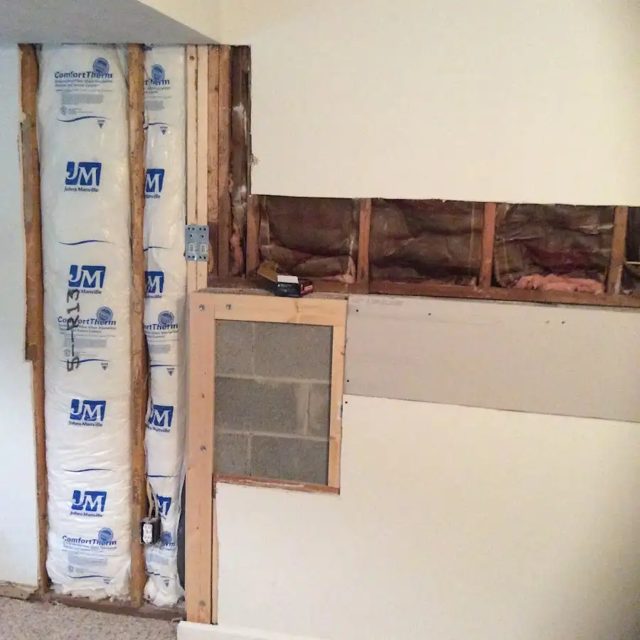 Wall insulation replacement during Basement Flood Cleanup in Florence